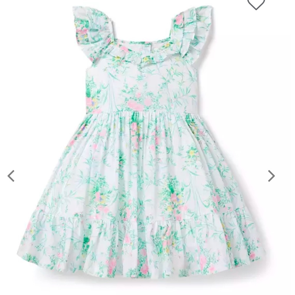 Janie and Jack The Flowerful Dress White Floral size 7